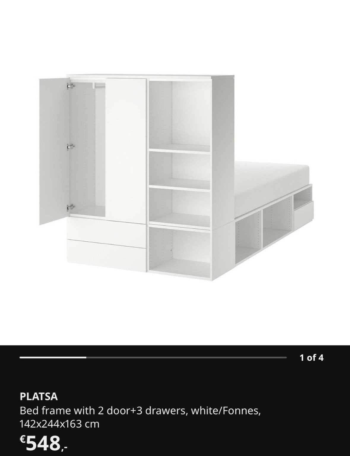 ikea PLATSA, Huis en Inrichting, Kasten | Kledingkasten, Ophalen, 50 tot 100 cm, Zo goed als nieuw, Minder dan 100 cm