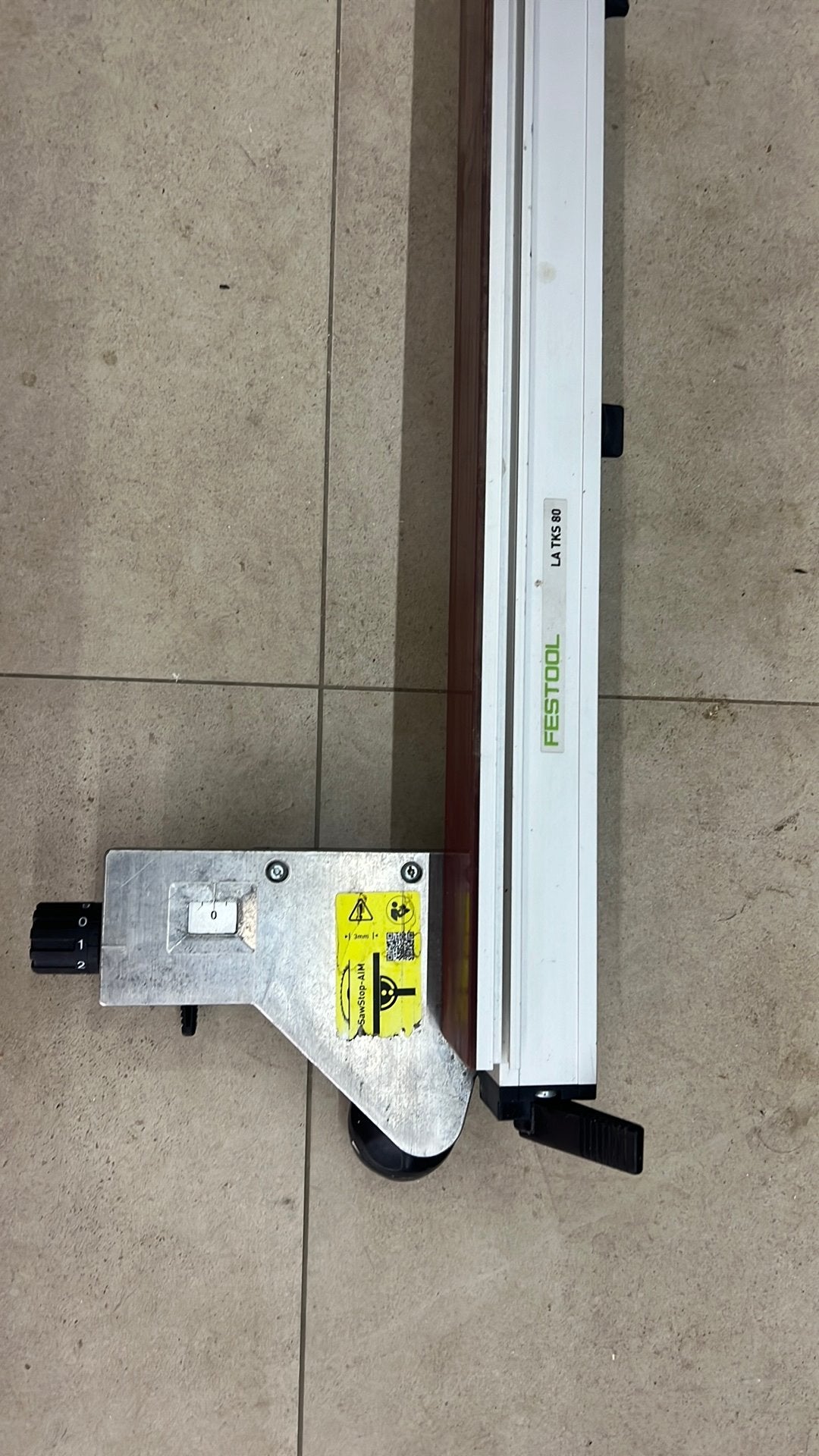 Festool tks 80 lengteaanslag, Doe-het-zelf en Verbouw, Ophalen of Verzenden, Zo goed als nieuw, Wit, Minder dan 100 cm