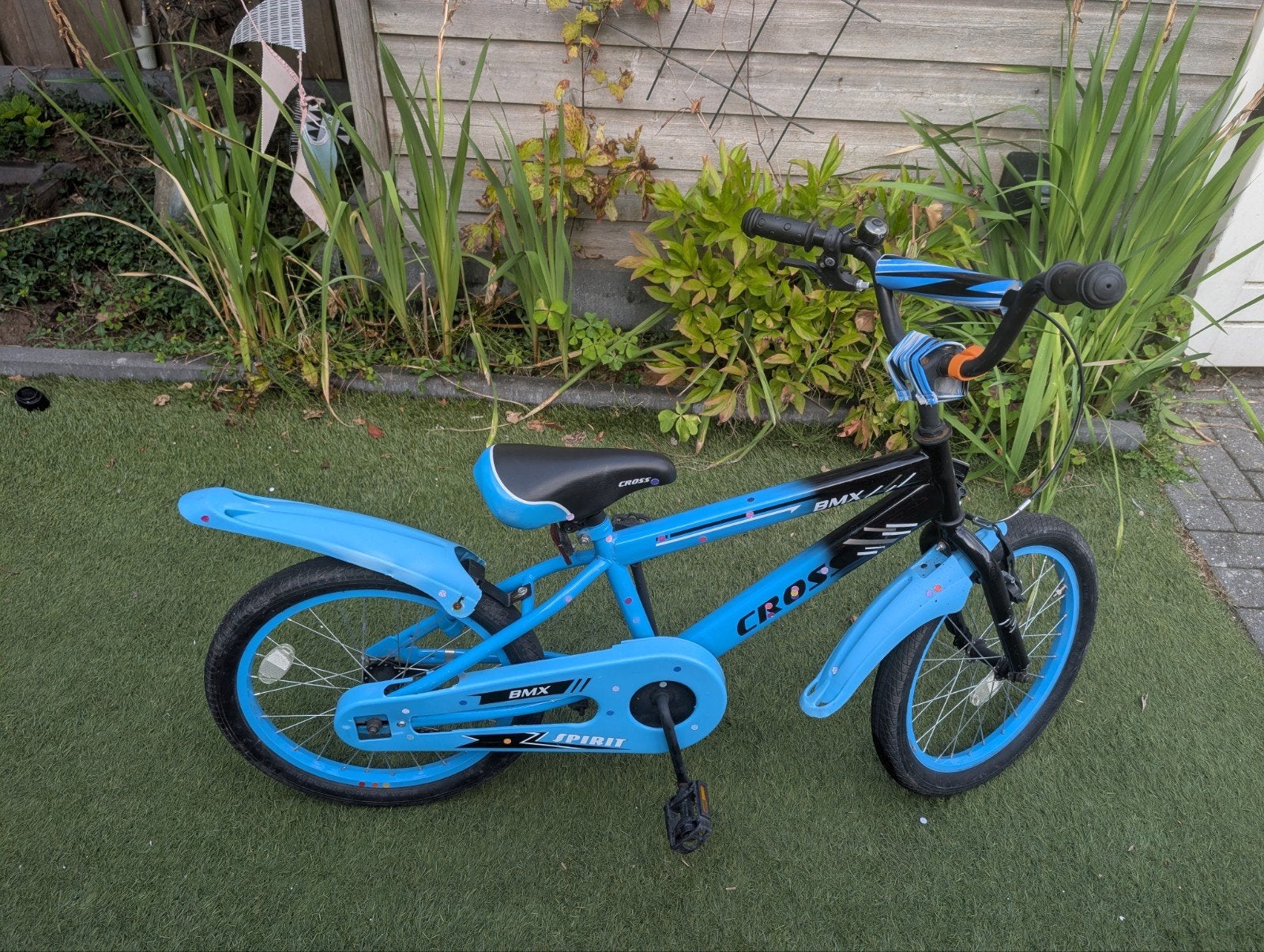 Blauwe BMX 18 inch, Fietsen en Brommers, Ophalen, Staal, Velgrem, V-brakes