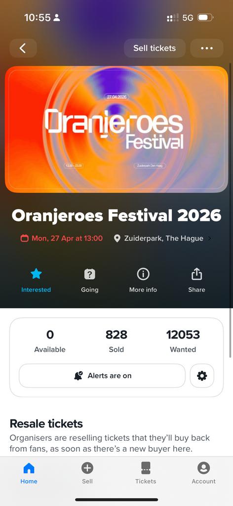 Oranjeroes ticket gezocht, Eén persoon
