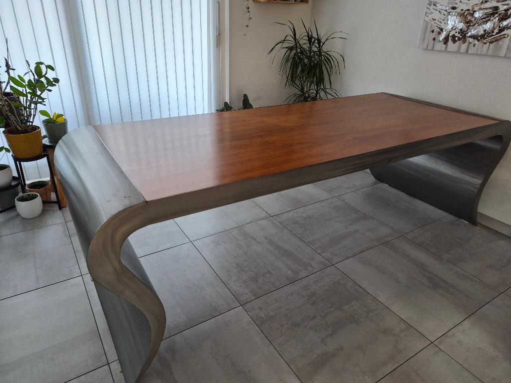 Eettafel, Huis en Inrichting, Tafels | Eettafels, Ophalen, Gebruikt, Art, 200 cm of meer