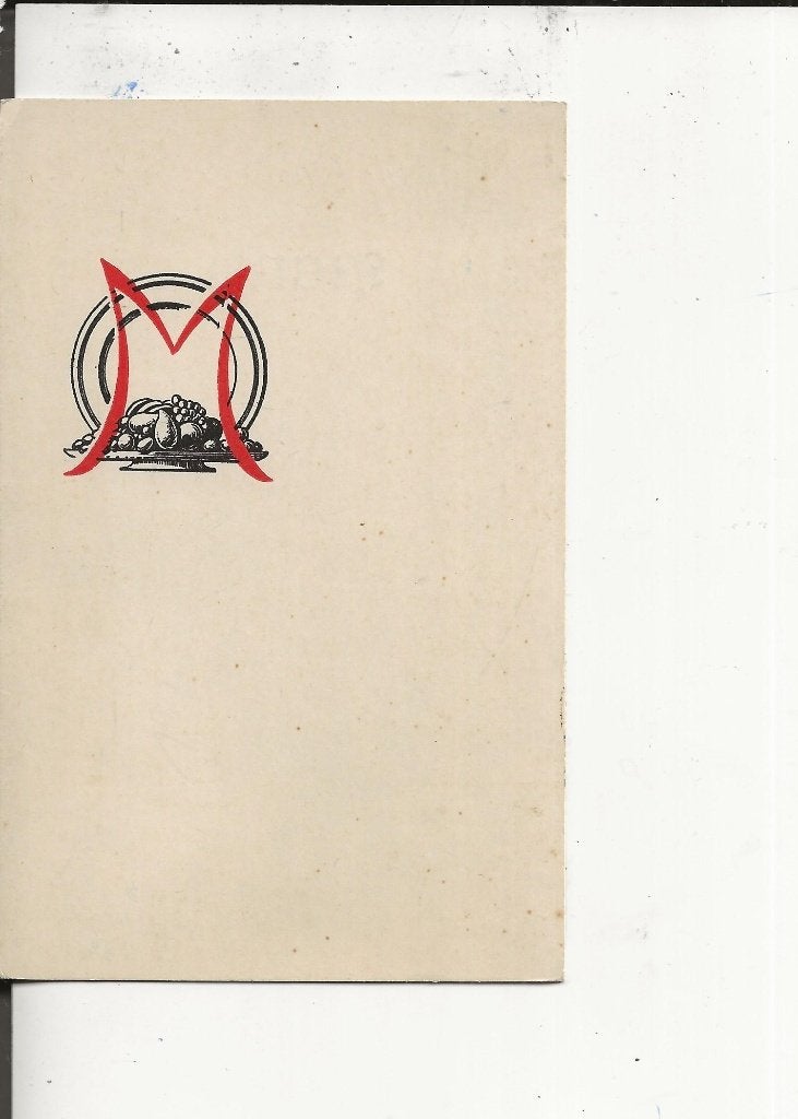 Menukaart Kok en Dame met hond, Ophalen of Verzenden, Voor 1920, Ongelopen, Overige thema's