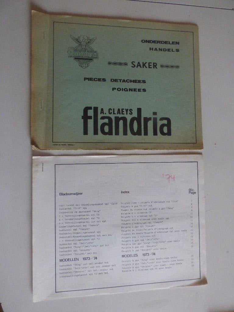 FLANDRIA ONDERDELENLIJST SAKER EN MAGURA HANDELS, Ophalen of Verzenden, Gebruikt