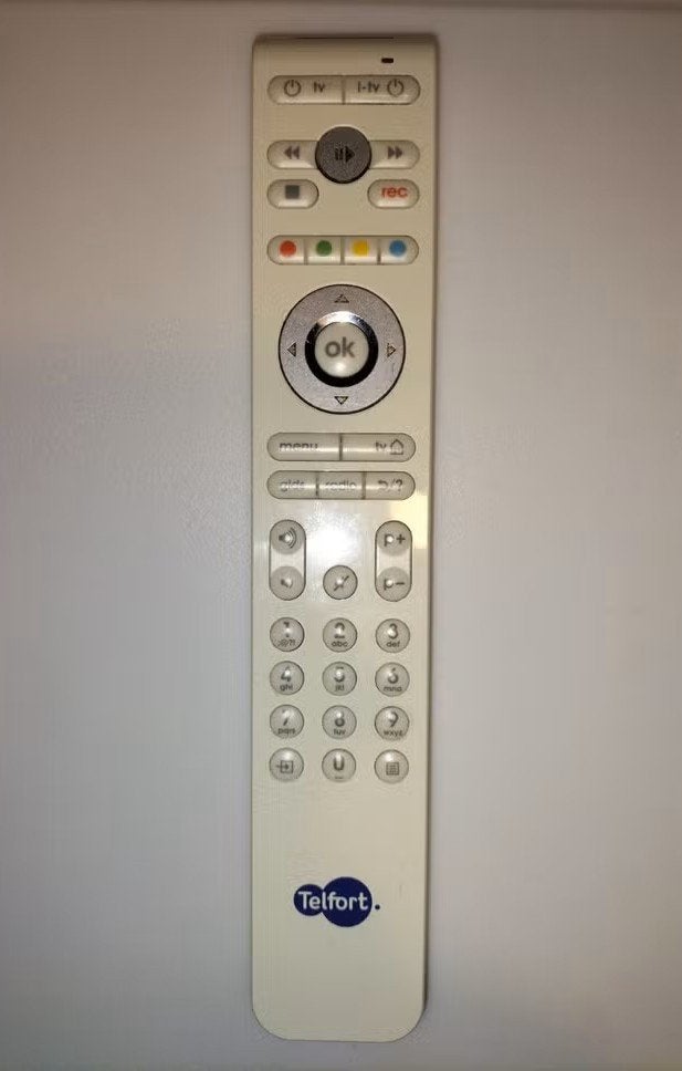 Telfort Interactieve TV Afstandsbediening Wit, Ophalen of Verzenden, Zo goed als nieuw, Origineel, Mediaspeler