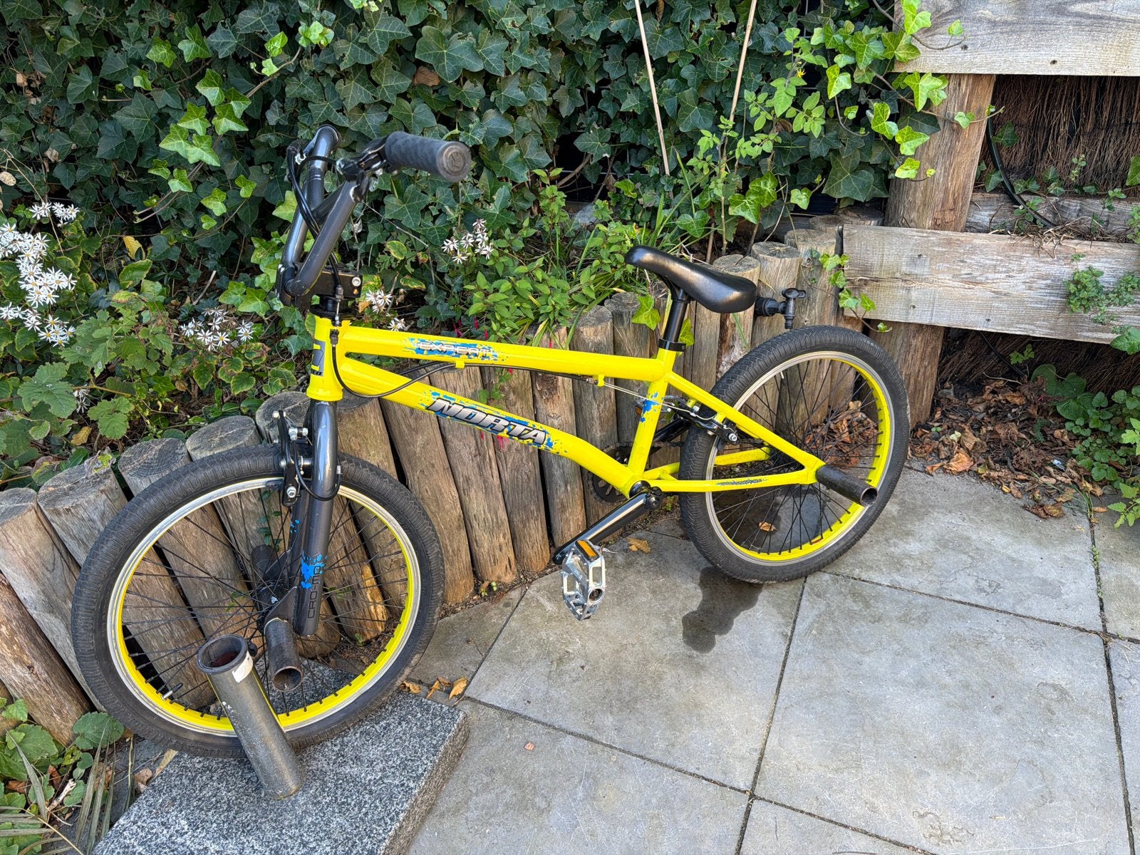 Norta Expert BMX 20 inch geel – freestyle/stunt – gebruikt, Ophalen, Gebruikt, Staal, Velgrem