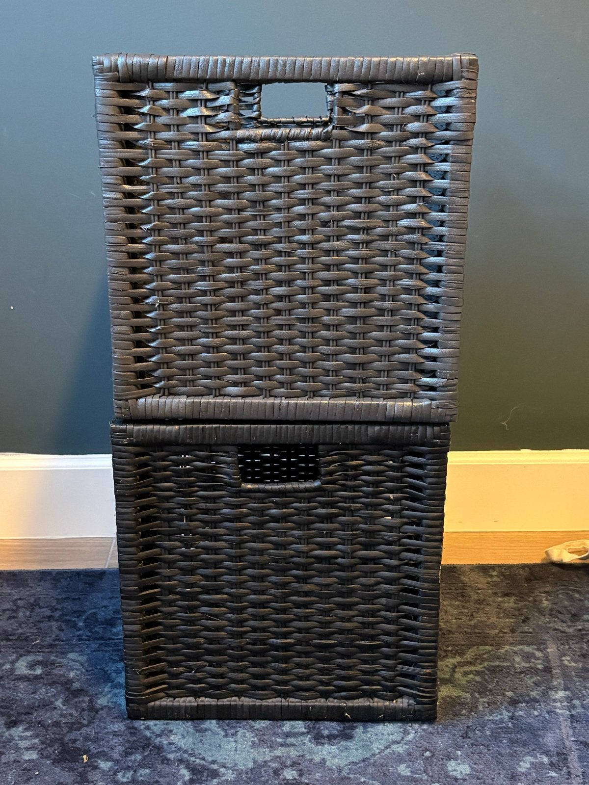 3x IKEA Branas Kallax manden, zwart/ antraciet, Ophalen, 50 tot 100 cm, Zo goed als nieuw, 5 – 50