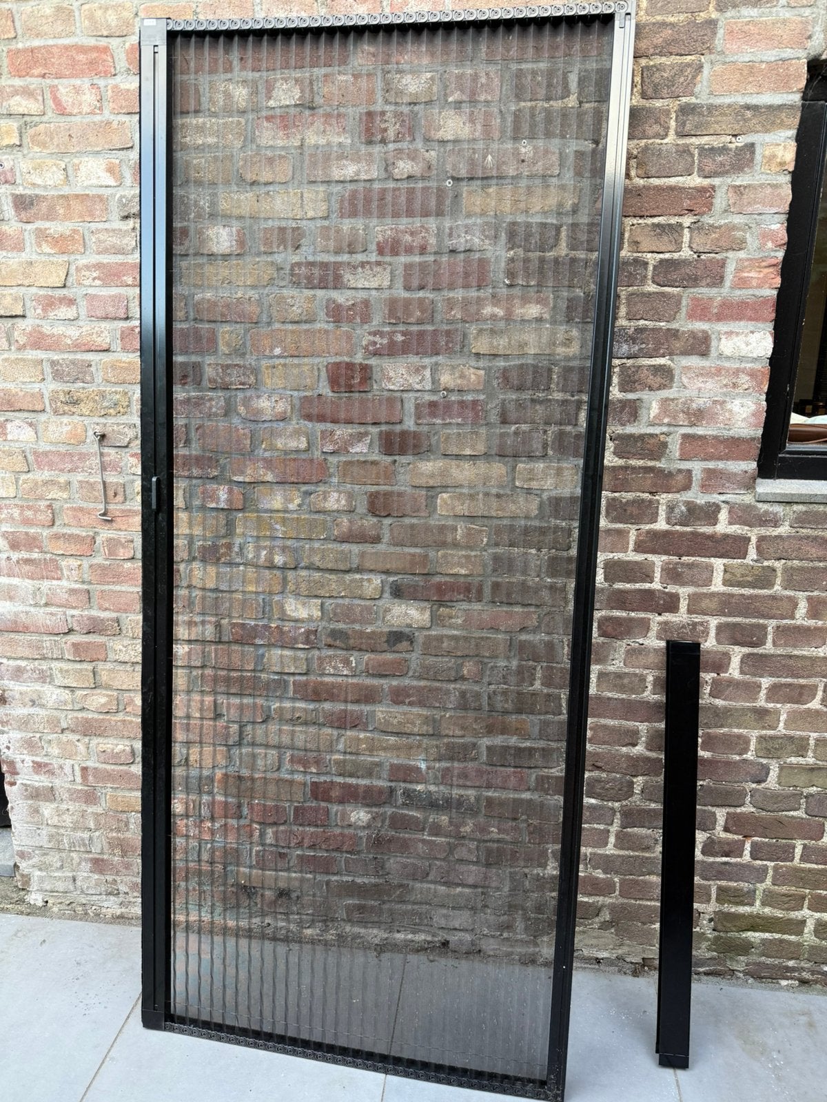 Zwarte plisse hordeur schuifhor schuifdeur 91cm 207cm, Ophalen, Kunststof, 80 tot 100 cm, Hordeur