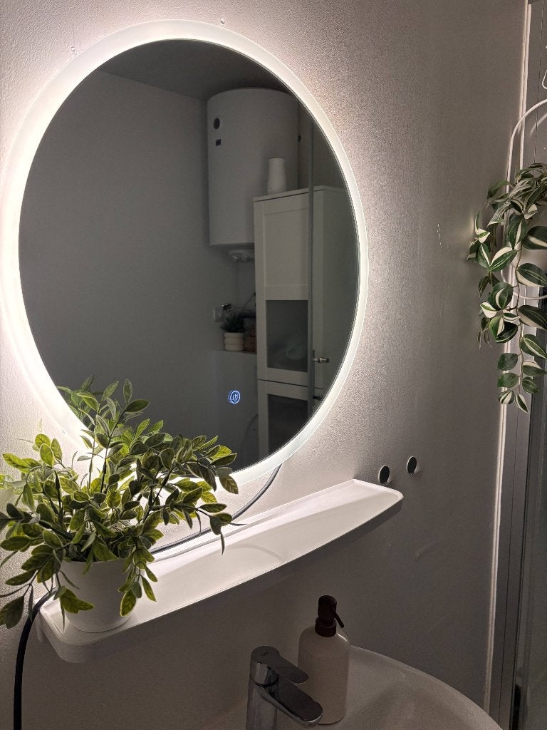 Badkamerspiegel met verlichting, Ophalen, Minder dan 50 cm, Overige typen, Zo goed als nieuw