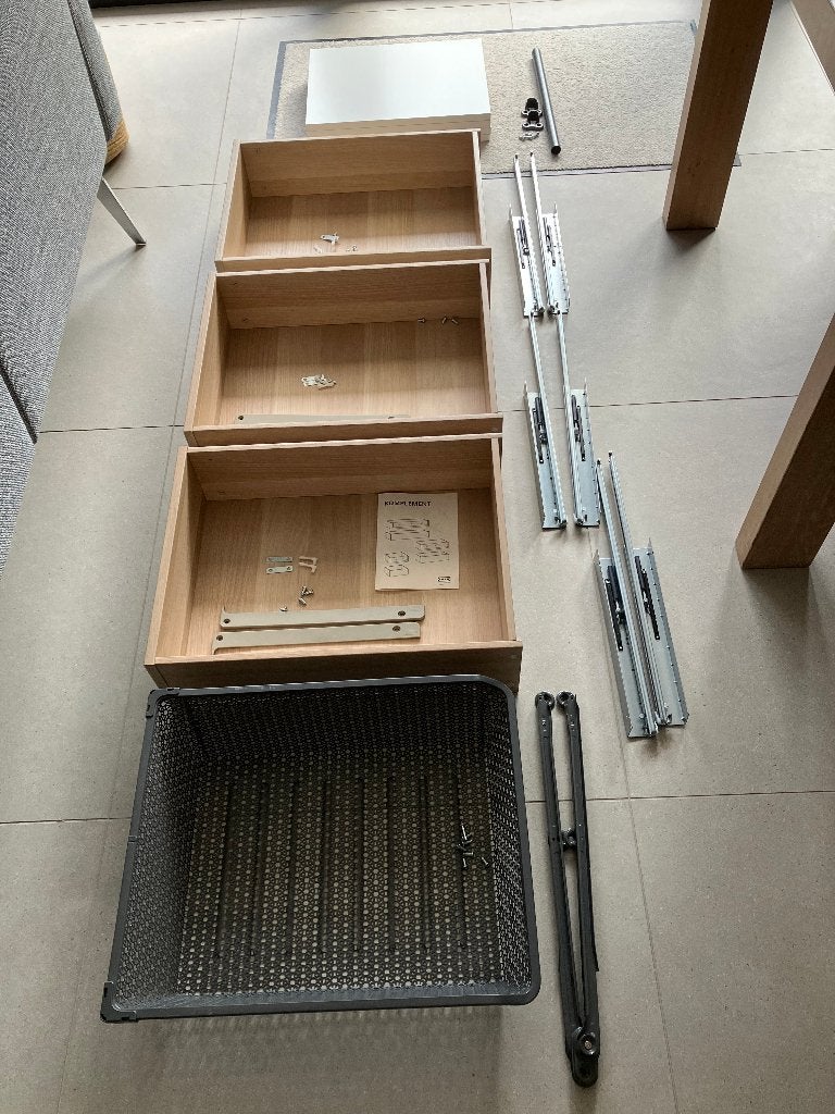 Ikea Komplement lades, kledingroede en planken voor Pax kast, Ophalen, 50 tot 100 cm, Zo goed als nieuw, Minder dan 100 cm