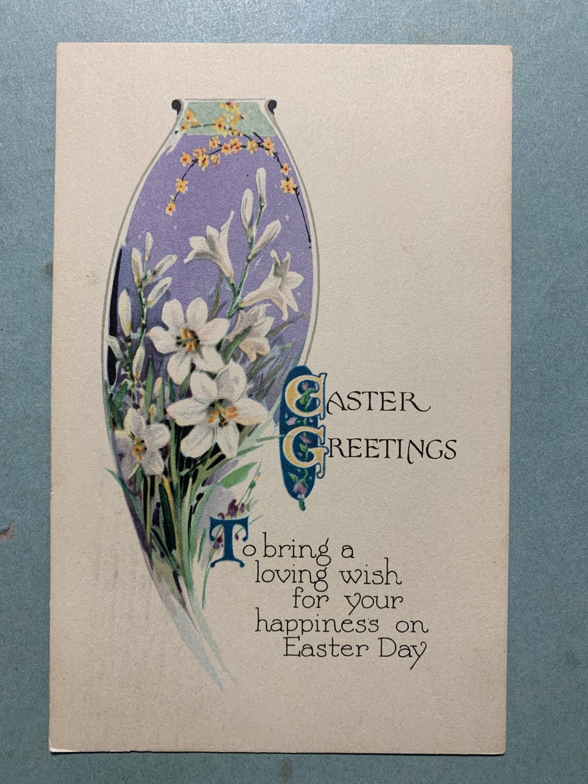 1928 Easter Greetings, Ophalen of Verzenden, 1920 tot 1940, Gelopen, Feest(dag)