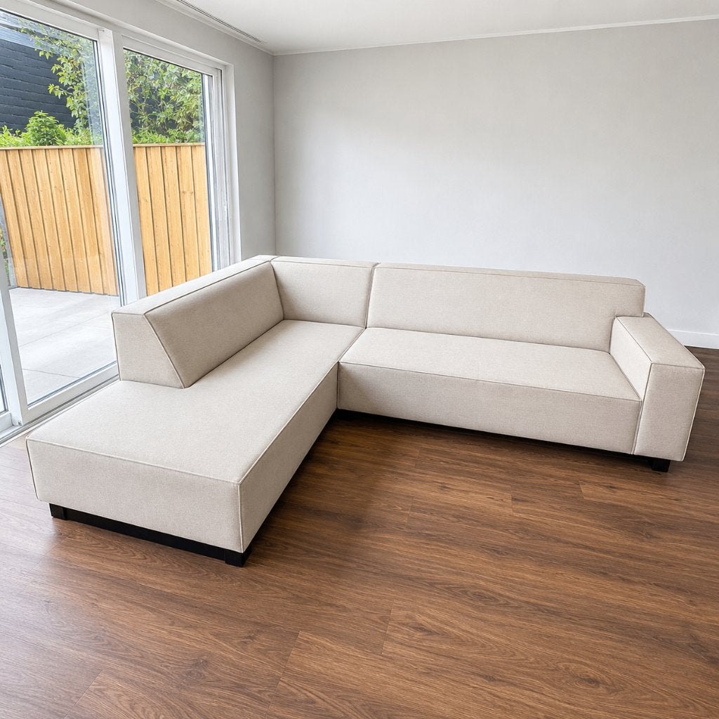 Hoekbank - Sand/Beige - 280x190 cm, Huis en Inrichting, Ophalen, 250 tot 300 cm, Gebruikt, Hoekbank