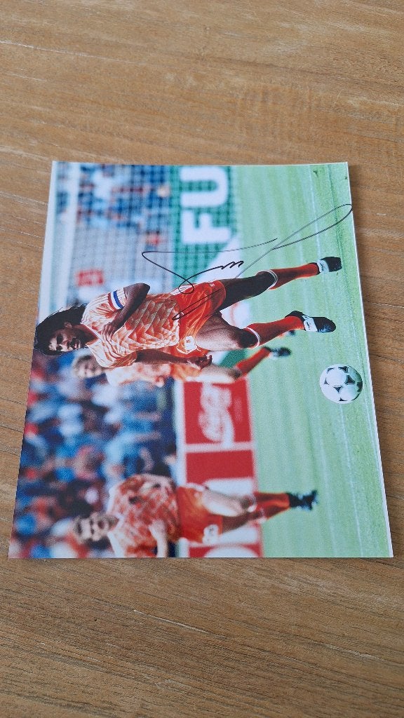 Foto 20x25 cm met handtekening Ruud Gullit # Feyenoord PSV, Ophalen of Verzenden, Nieuw, Feyenoord, Overige typen