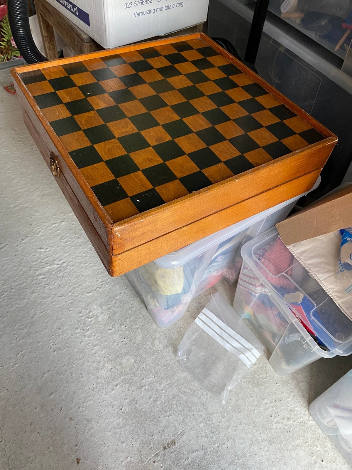 Groot houten schaakspel, Ophalen of Verzenden, Zo goed als nieuw