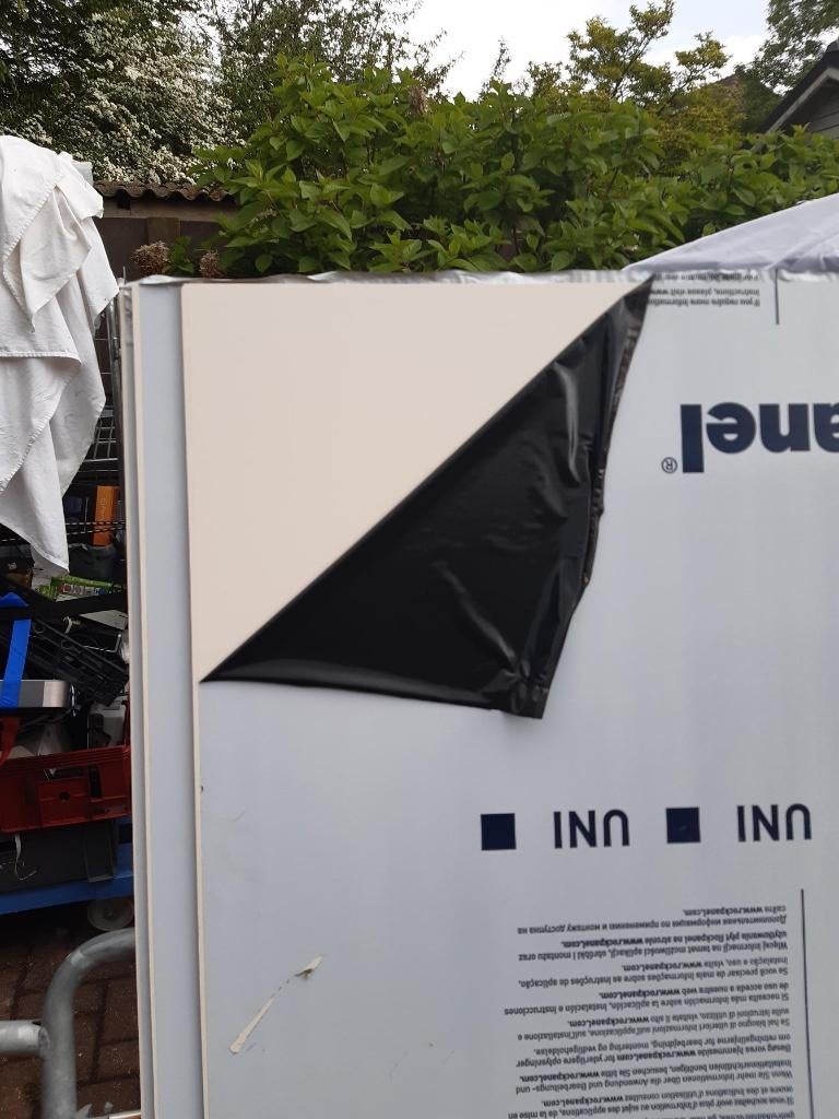 GEVEL BEKLEDING ROCKPANEL 9 MM 121 X 151 CM  RAL 9001, Ophalen, Overige typen, Nieuw, 15 m² of meer