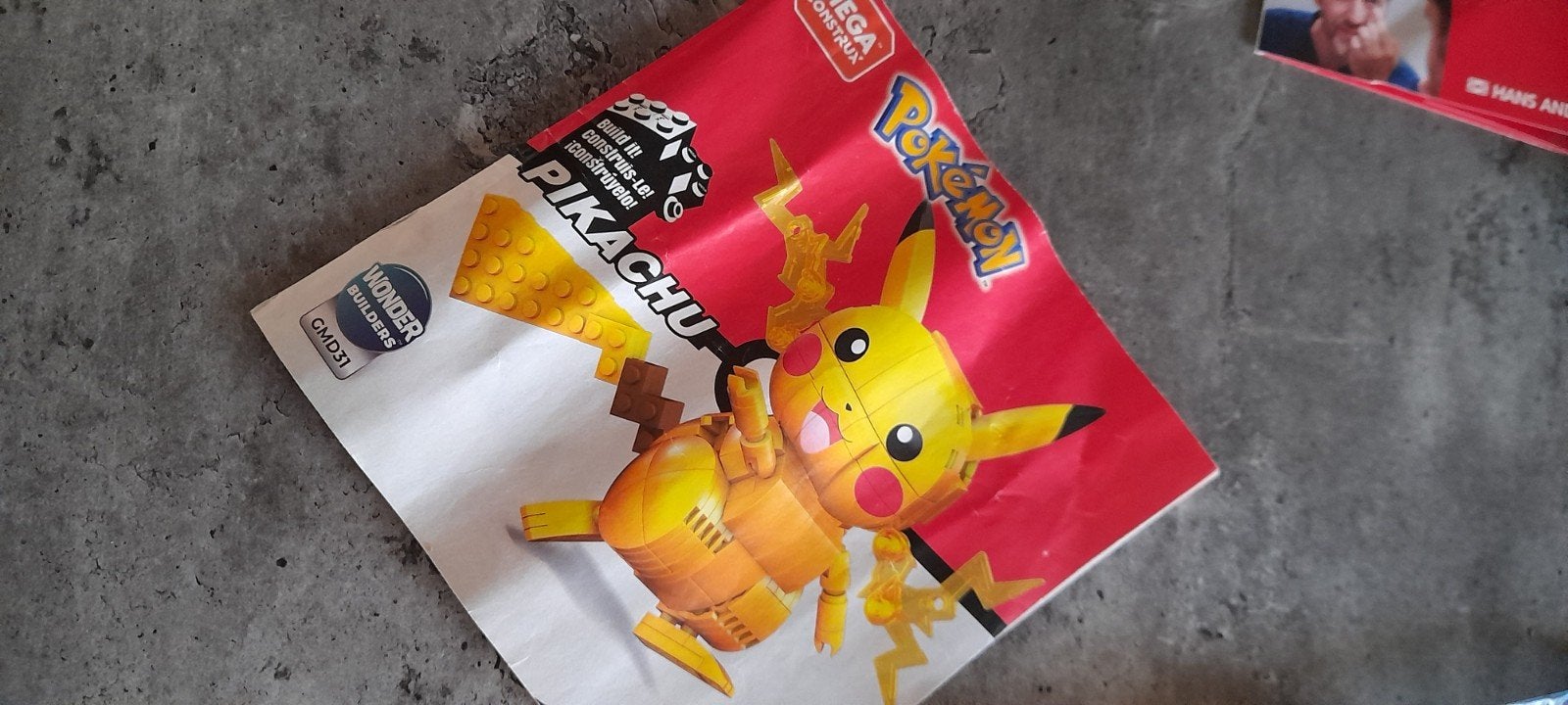 Pokémon Mega Construx Pikachu bouwstenen met handleiding, Ophalen, Gebruikt, Megabloks