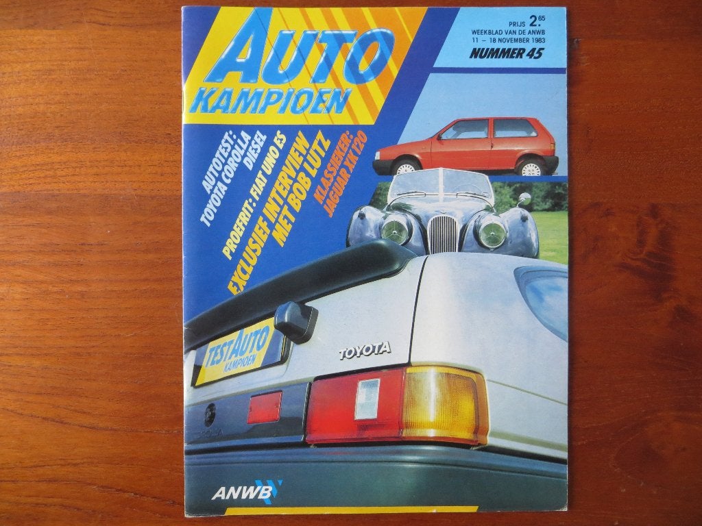 Autokampioen 45 1983 Jaguar XK120, Fiat Uno ES, Corolla D, Ophalen of Verzenden, Nieuw, Toyota