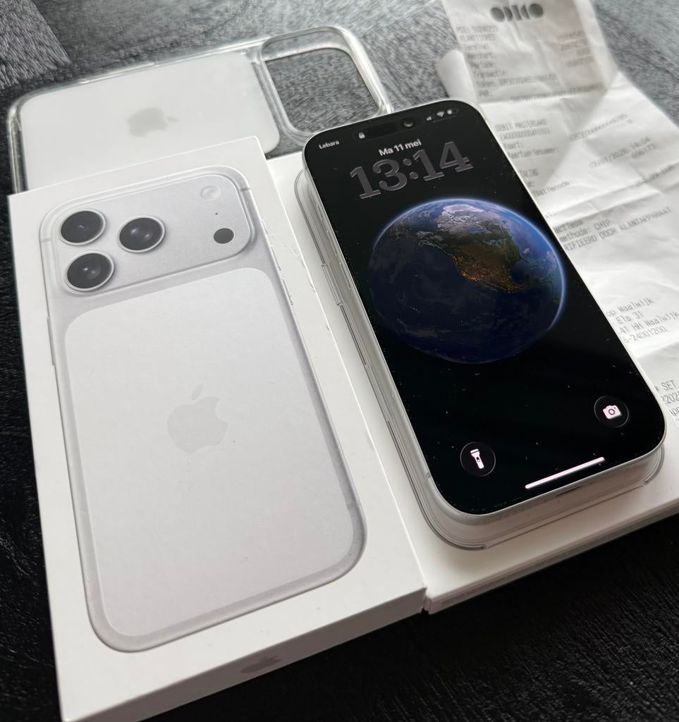 Iphone 17 pro 256gb zilver, Batterij 100%, Telecommunicatie, Mobiele telefoons | Apple iPhone, Ophalen of Verzenden, Zo goed als nieuw