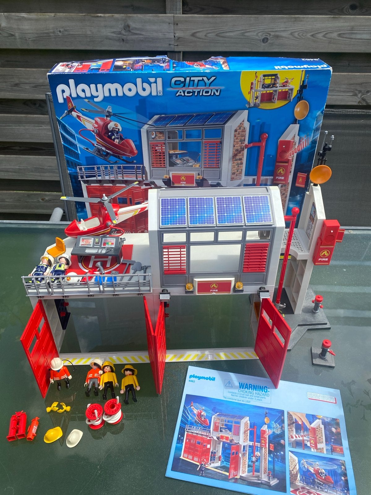 Playmobil City Action Brandweerkazerne met helikopter, Ophalen, Zo goed als nieuw