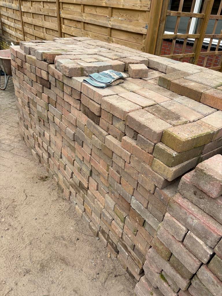 Gebruikte Straatklinkers 20x10x6 cm - 27m2 (evt. 80m2 extra), Ophalen, Gebruikt, Klinkers, 10 m² of meer