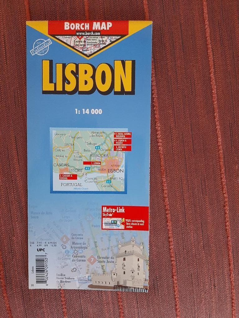 Kaart, plattegrond Lissabon Portugal, Verzenden, Gelezen, Overige merken, Europa