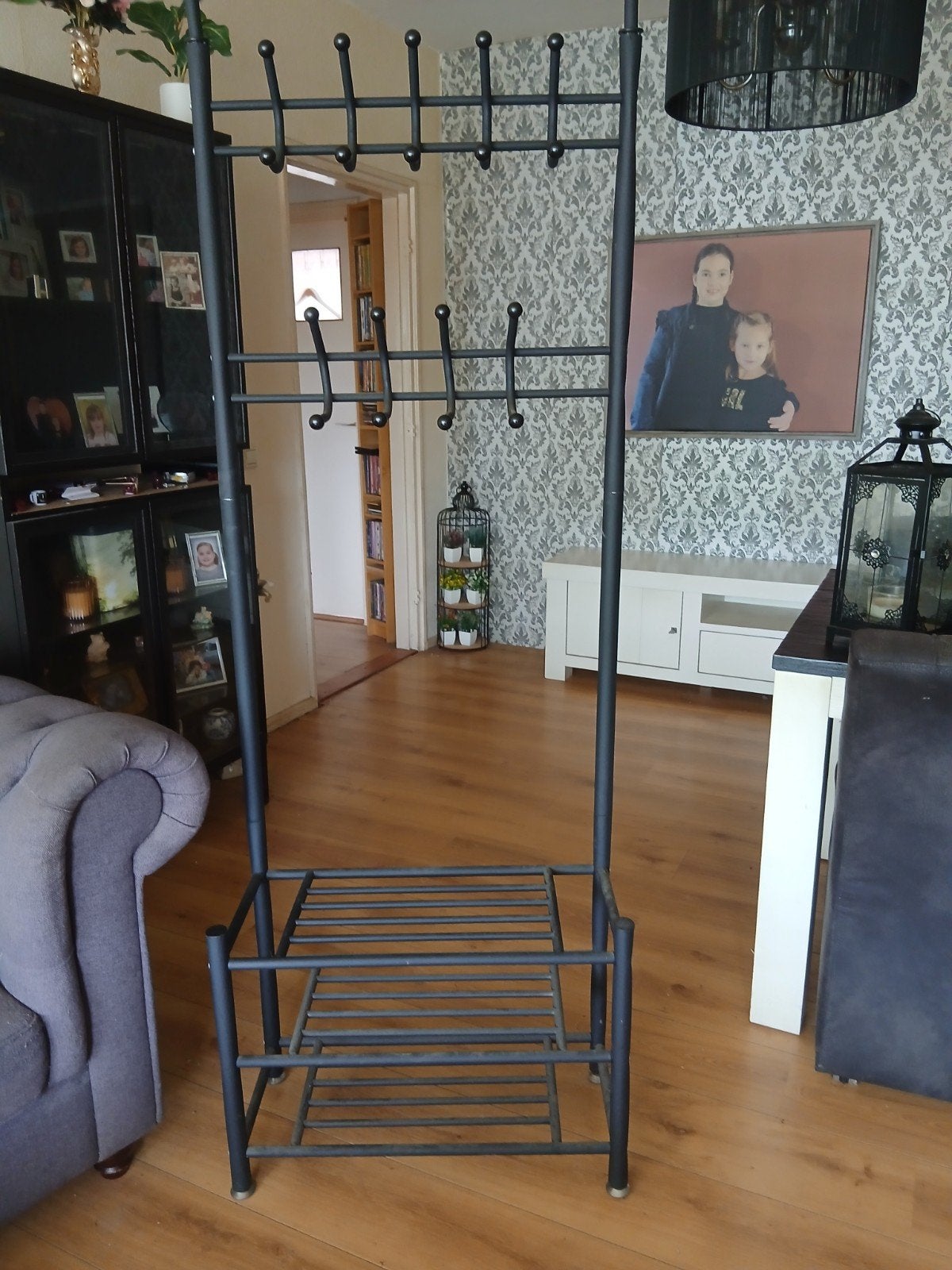 Kapstok met schoenenrek - Metaal, zo goed als nieuw, Huis en Inrichting, Ophalen, Zo goed als nieuw, Metaal, Staande kapstok