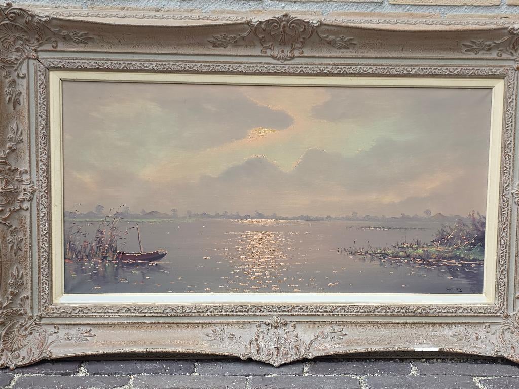 Mooi schilderij, C. van Dijk, Antiek en Kunst, Kunst | Schilderijen | Klassiek, Ophalen
