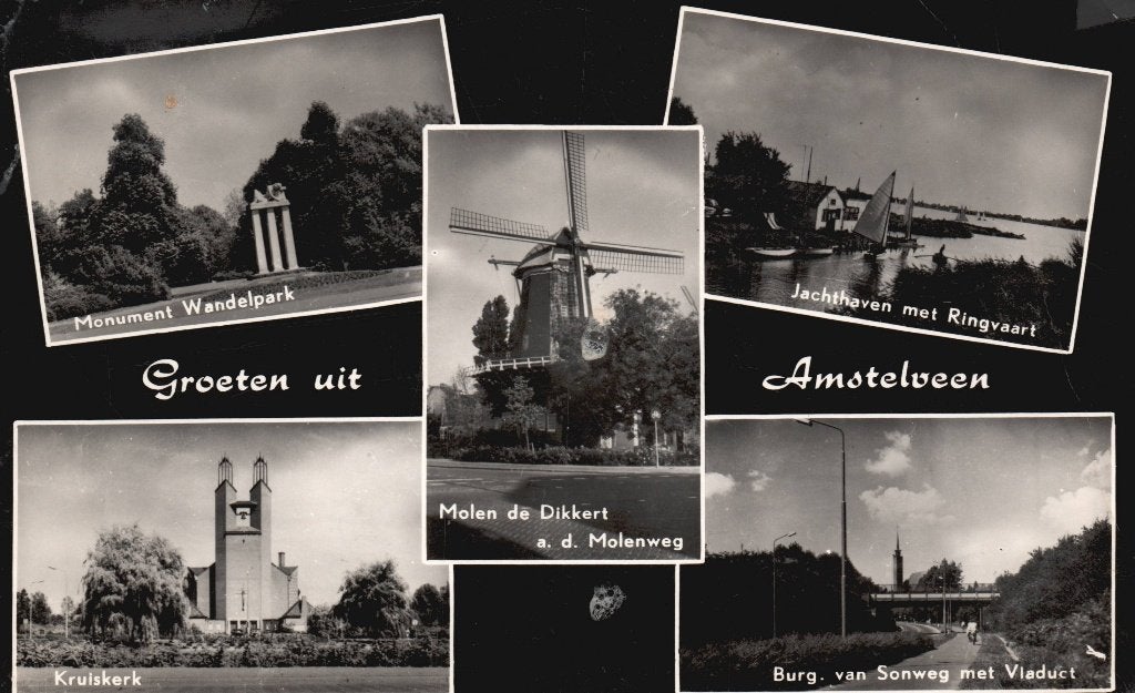 Groeten uit Amstelveen (1961) 131568, Verzenden, 1960 tot 1980, Gelopen, Noord-Holland