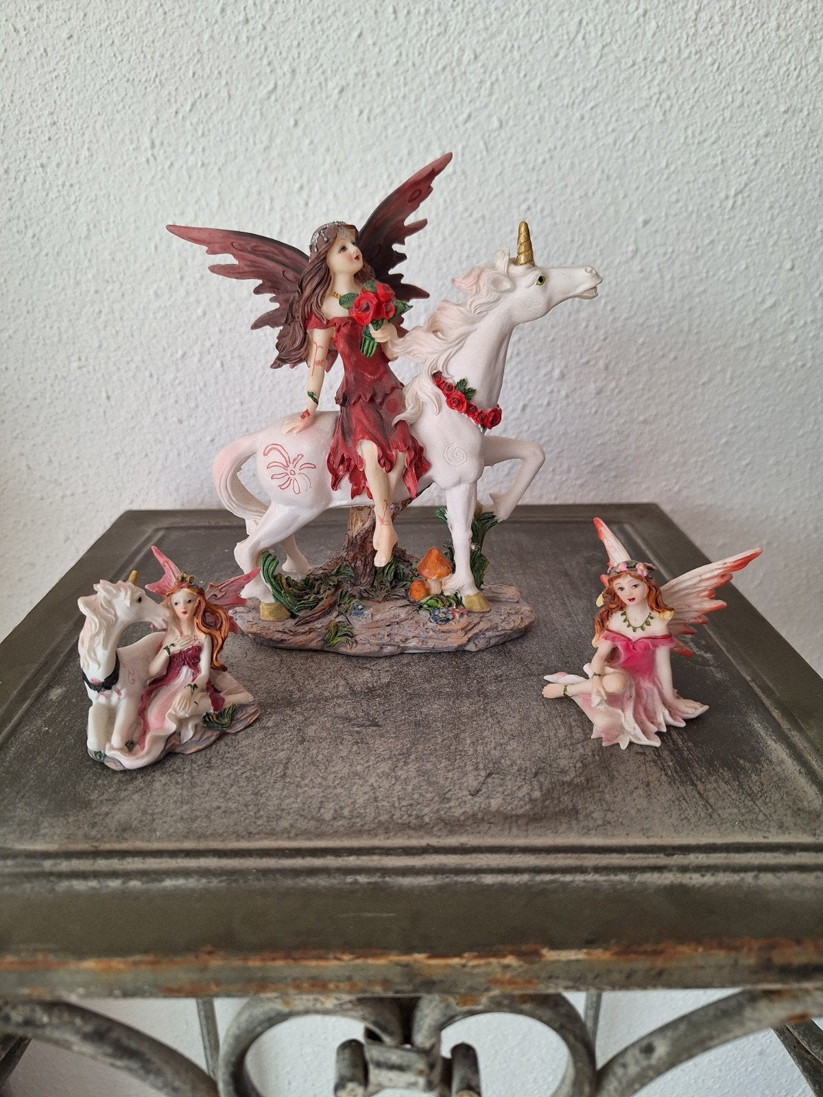 Set van 3 Fantasie Beeldjes: Eenhoorns en Feeën, Ophalen of Verzenden, Zo goed als nieuw