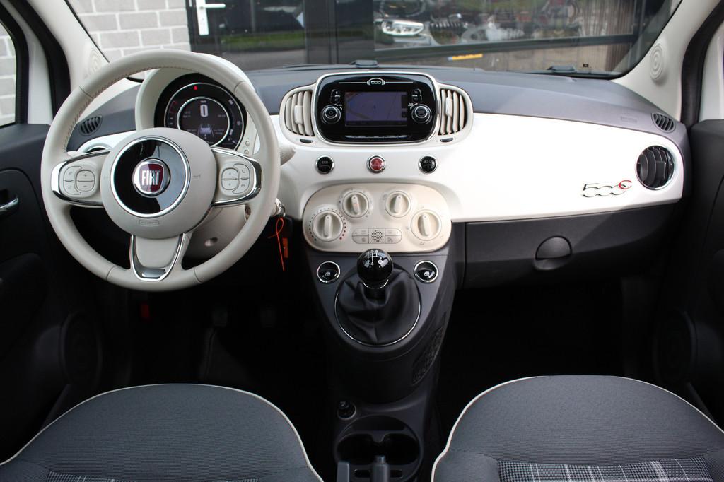 Fiat 500C 0.9 TwinAir Lounge / Navigatie / PDC / 15" LMV, Gebruikt, Wit, Bedrijf, Handgeschakeld