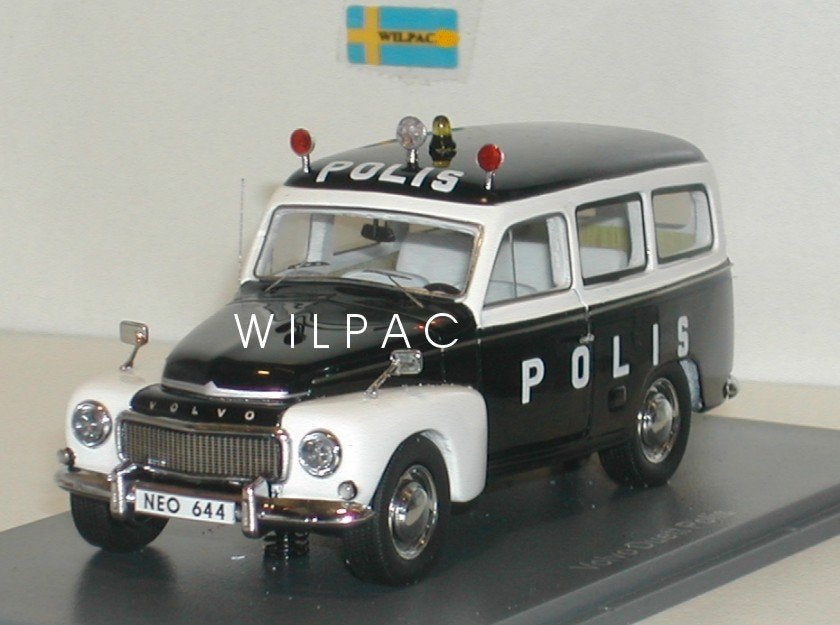 Neo . Volvo . P210 . Duett polis zweedse politie resin 1:43., Ophalen of Verzenden, Nieuw, Auto, Overige merken