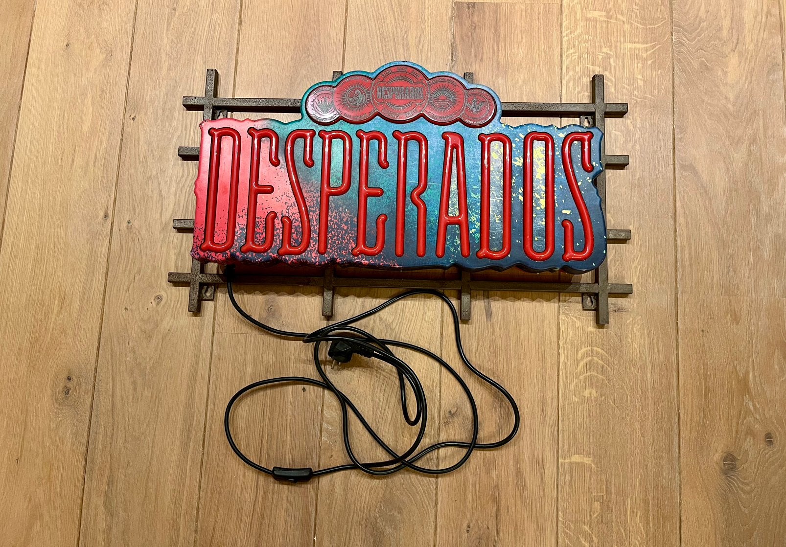 XL Desperados LED lichtreclame industriële wanddecoratie, Ophalen, Gebruikt, Lichtbak of (neon) lamp