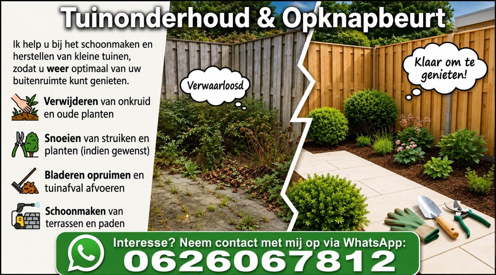 Klusjesman/ Handyman, Tuin en Terras, Ophalen of Verzenden