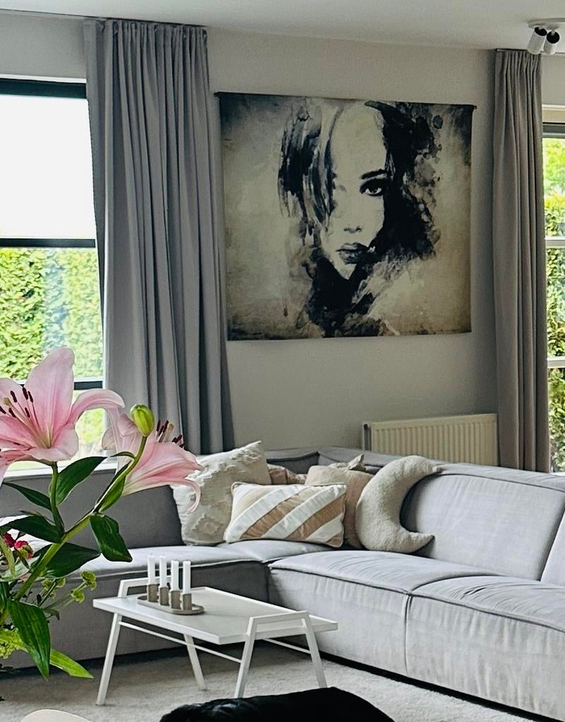 Wandkleed gezicht vrouw, Ophalen of Verzenden