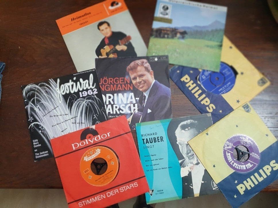 Vintage Singles - 45 toeren Duitstalig- 8 stuks, Gebruikt, Overige genres, 7 inch, Ophalen of Verzenden