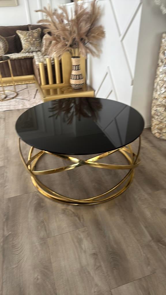 Salontafel, 50 tot 100 cm, Rond, Ophalen of Verzenden, Zo goed als nieuw
