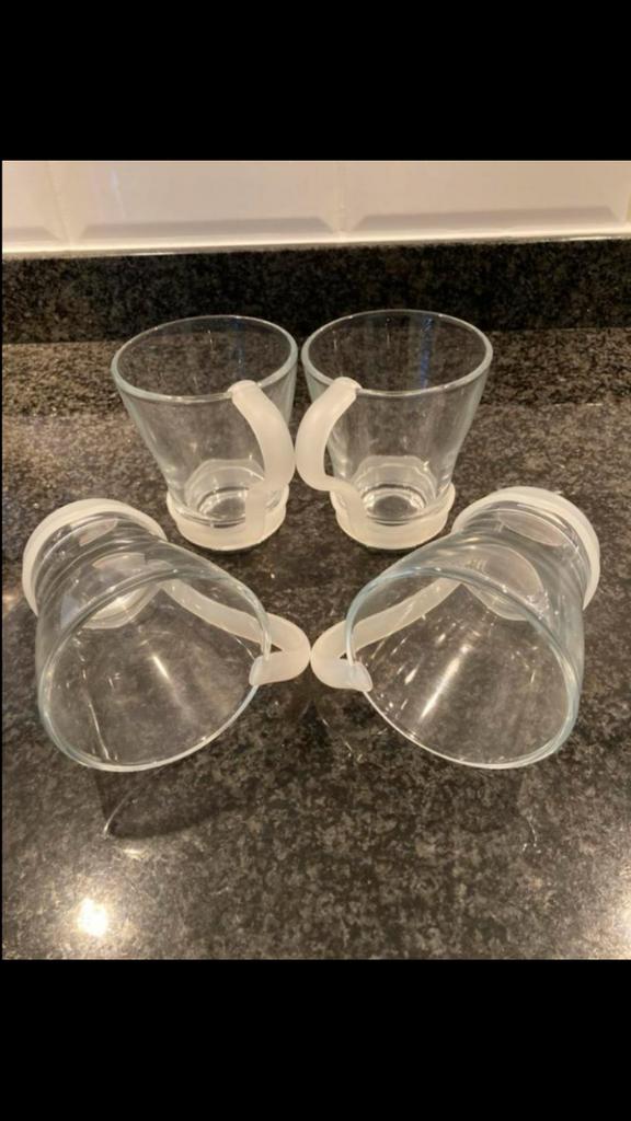 4x VITROSAX THEE GLAZEN - ITALIAANS DESIGN., Ophalen of Verzenden