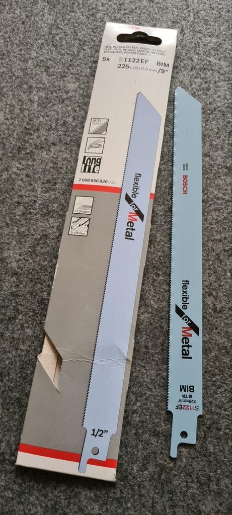 Bosch recipro zaagbladen pakje 5 stk, Ophalen of Verzenden, 1200 watt of meer, 70 mm of meer