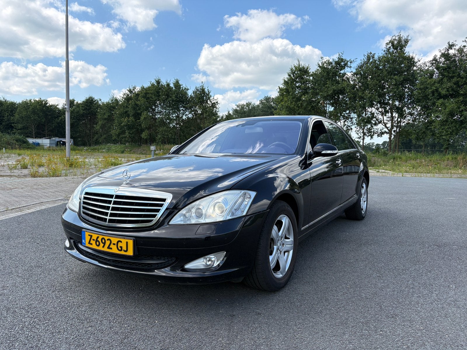 Mercedes-Benz S-Klasse 3.5 S350 Lang AUT 2008 Zwart, Auto's, Automaat, Achterwielaandrijving, Zwart, Zwart