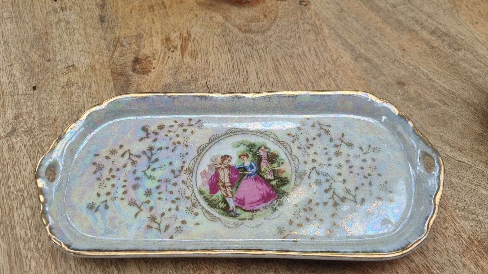 Vintage Suiker- en Melkstel op Dienblad - Romantisch Decor, Ophalen