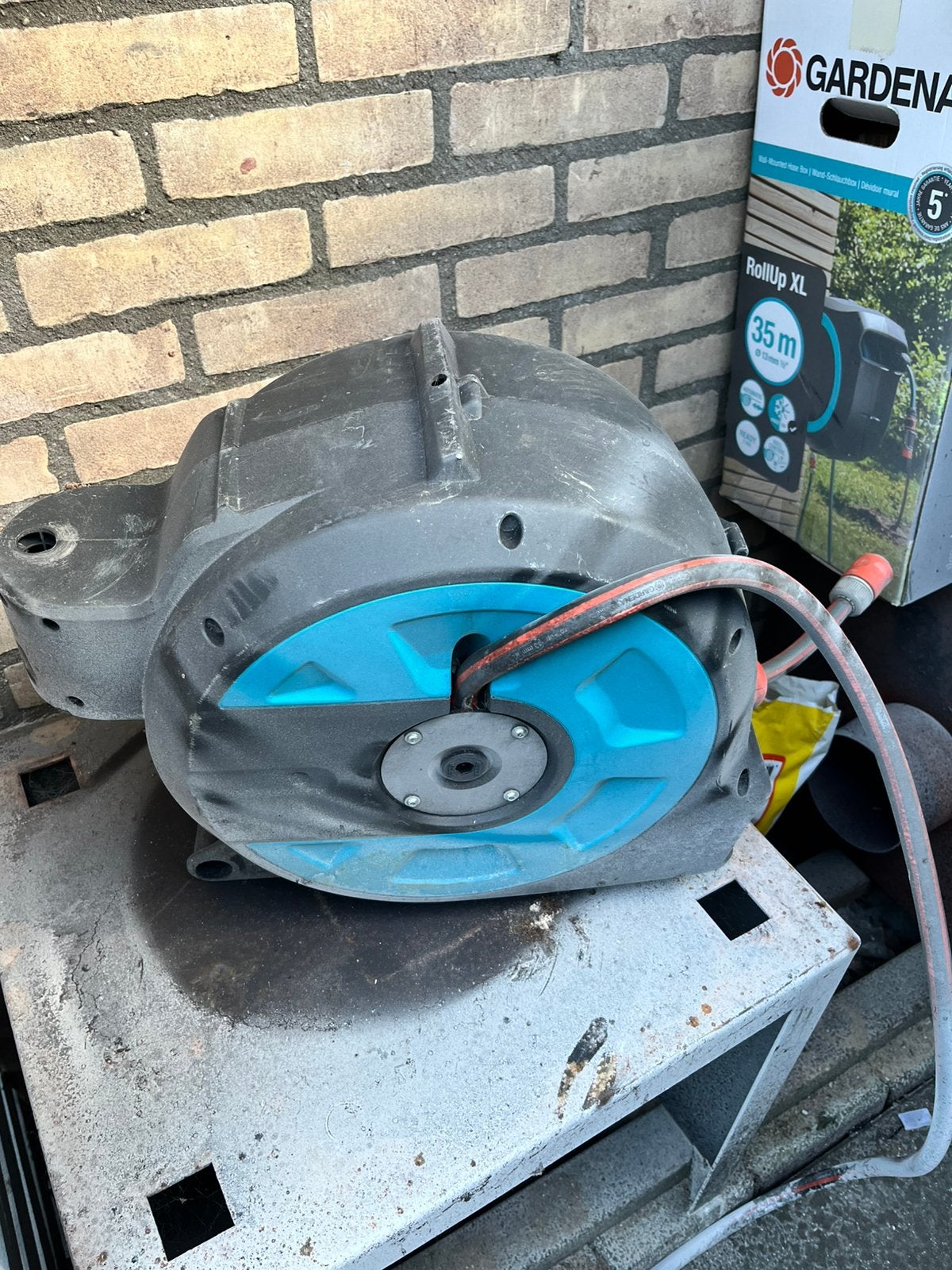 Gardena automatische slanghaspel, Ophalen, Gebruikt, Tuinslanghaspel