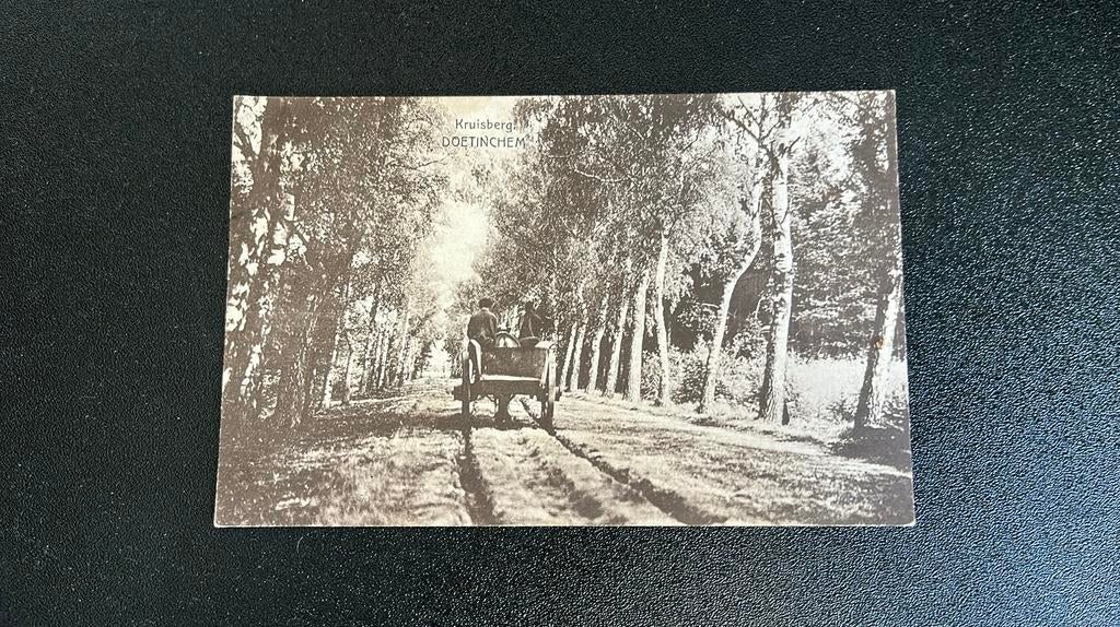 Doetinchem Kruisberg man met paardenkar, Ophalen of Verzenden, 1920 tot 1940, Gelopen, Gelderland
