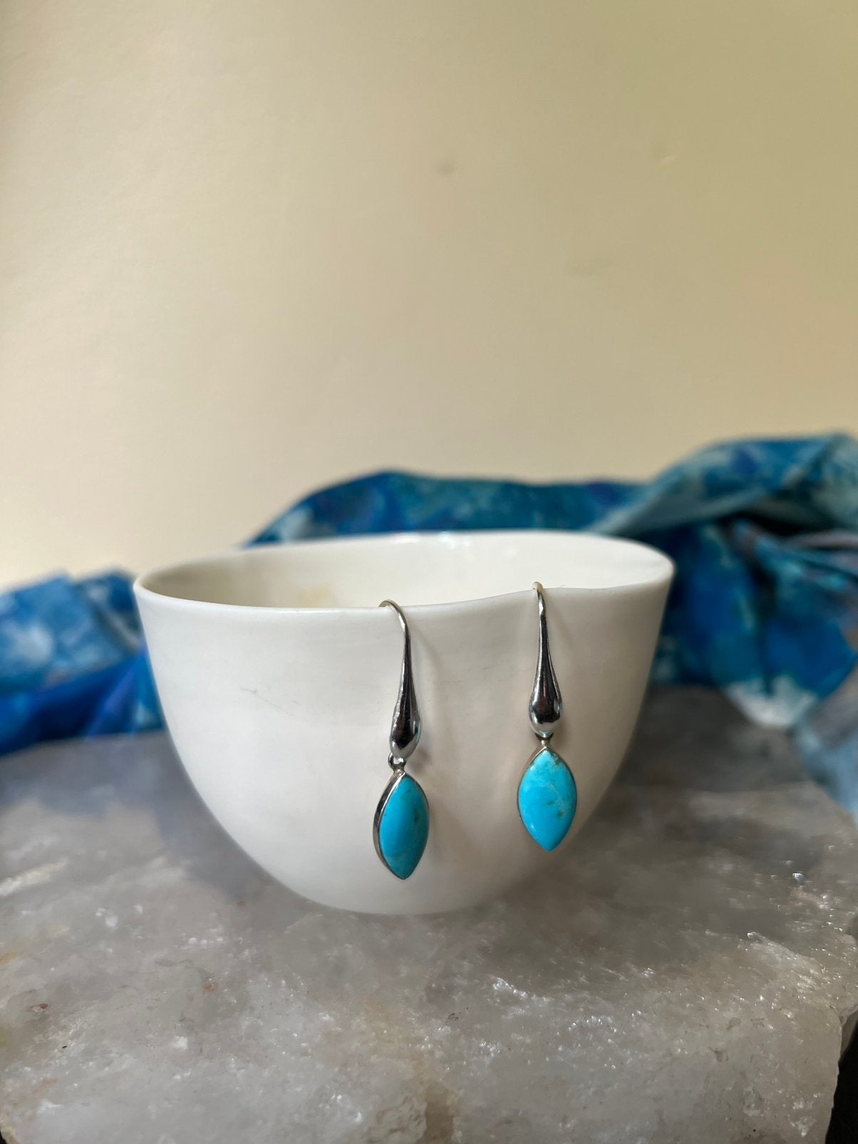 Turkoois turquoise Arizona AKOYA zoutwater parel zeldzaam, Hangers, Blauw, Magnolia11, Nieuw