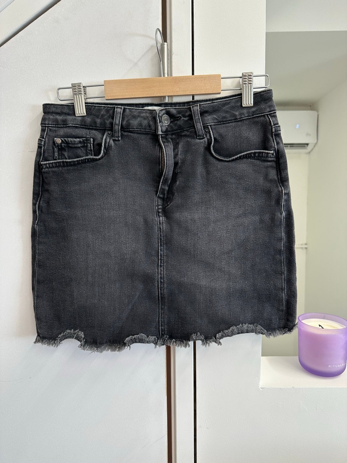 Grijs spijkerrokje van Anti Blue, Maat 38/40 (M), Ophalen of Verzenden, Zo goed als nieuw, Grijs