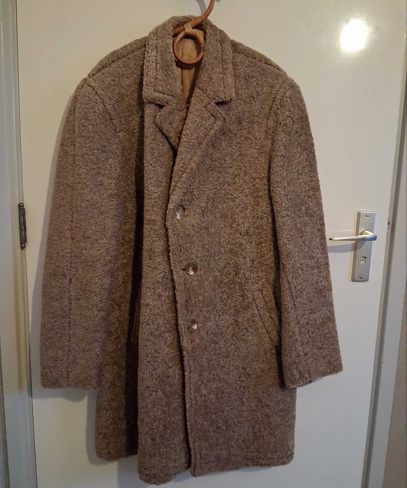 Prachtige vintage jas van Alpaca Pile, Ophalen of Verzenden, Gedragen, Maat 46/48 (XL) of groter, Beige