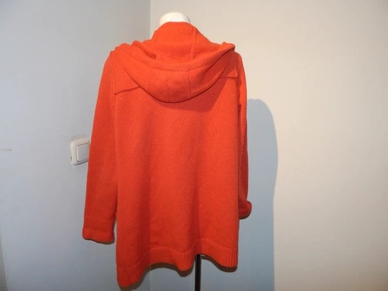 Ralph Lauren oranje wollen houtje touwtje vest capuchon M, Maat 38/40 (M), Verzenden, Oranje, Ralph Lauren