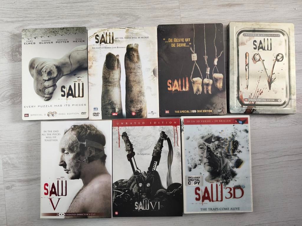 Saw DVD Boxset - Complete Collectie (7 films), Vanaf 16 jaar, Ophalen of Verzenden, Gebruikt, Actiethriller