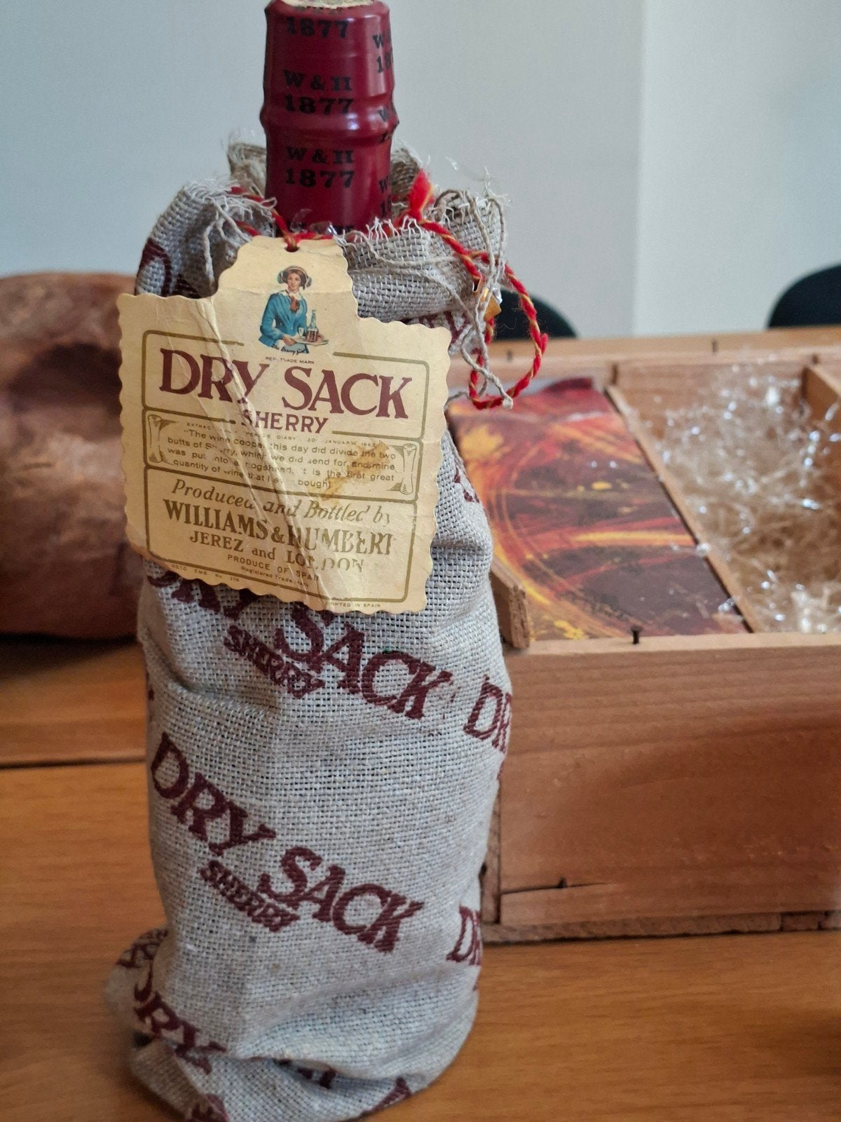 Vintage Dry Sack Sherry - Williams & Humbert, Ophalen of Verzenden, Gebruikt, Spanje, Overige typen