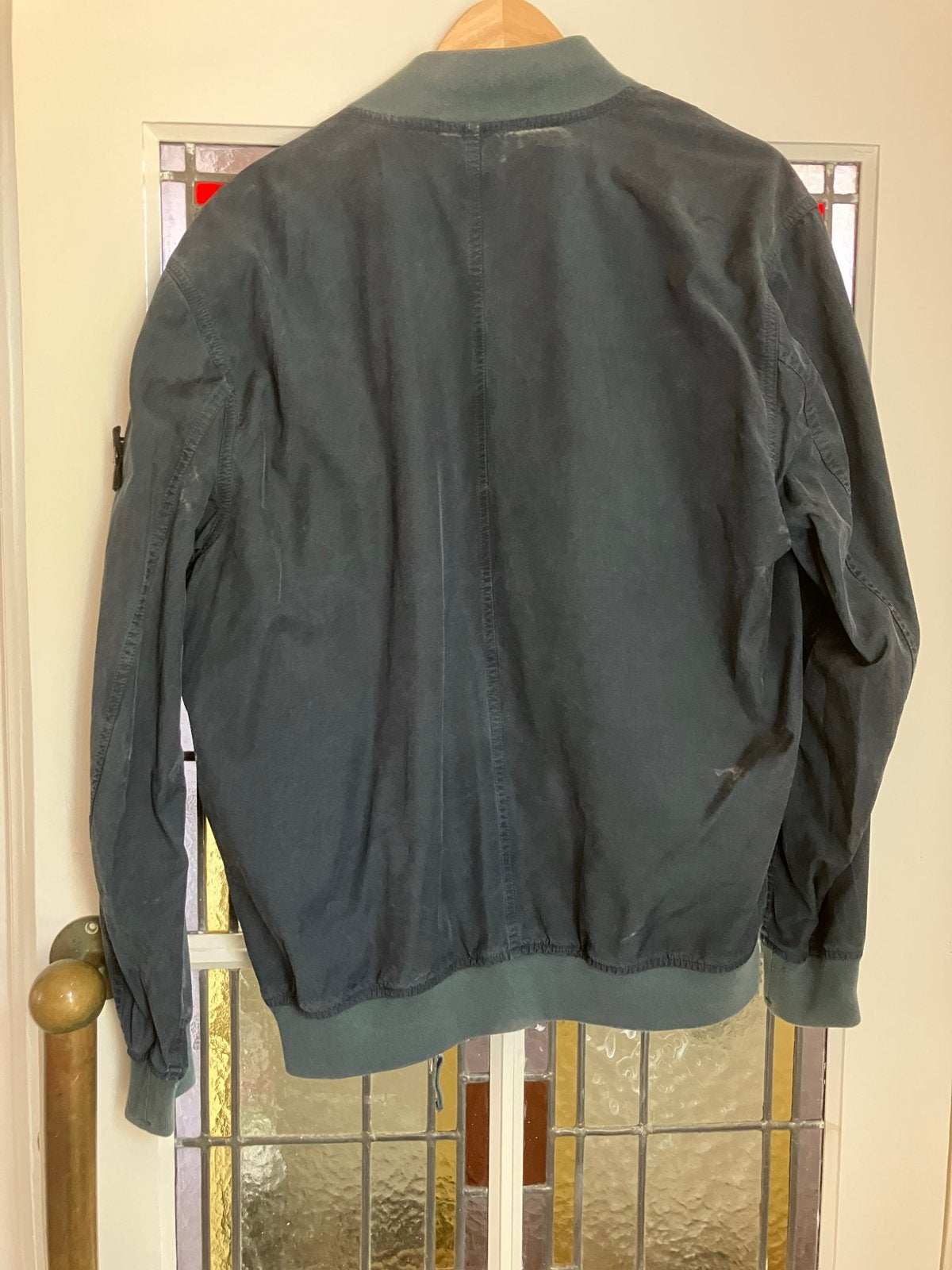Stone Island Cupro Cotton Twill-TC Bomberjack - Maat L, Ophalen of Verzenden, Gedragen, Maat 52/54 (L), Blauw