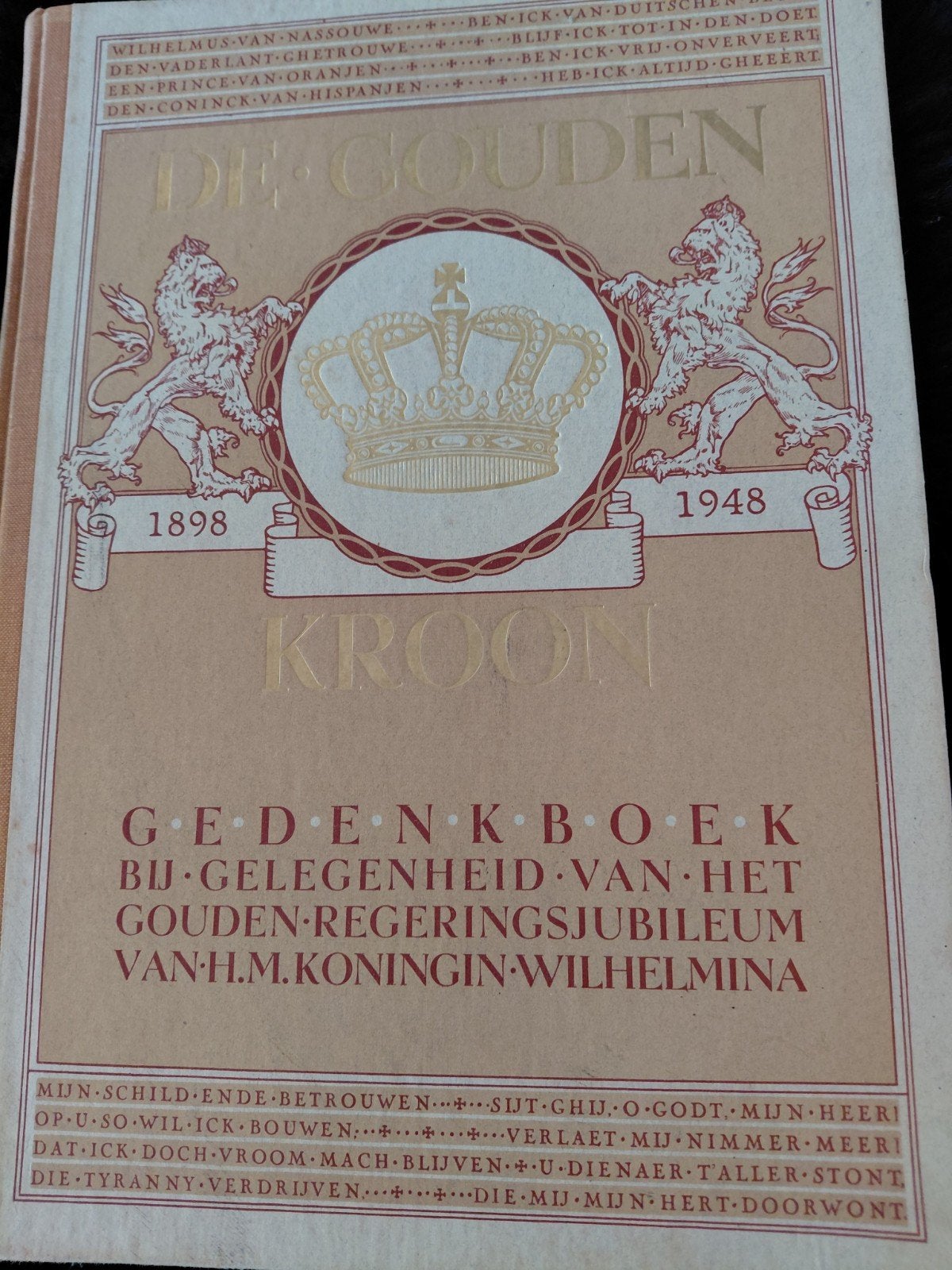 De Gouden Kroon - Gedenkboek Koningin Wilhelmina 1898-1948, Ophalen of Verzenden, Gebruikt, Nederland, Tijdschrift of Boek