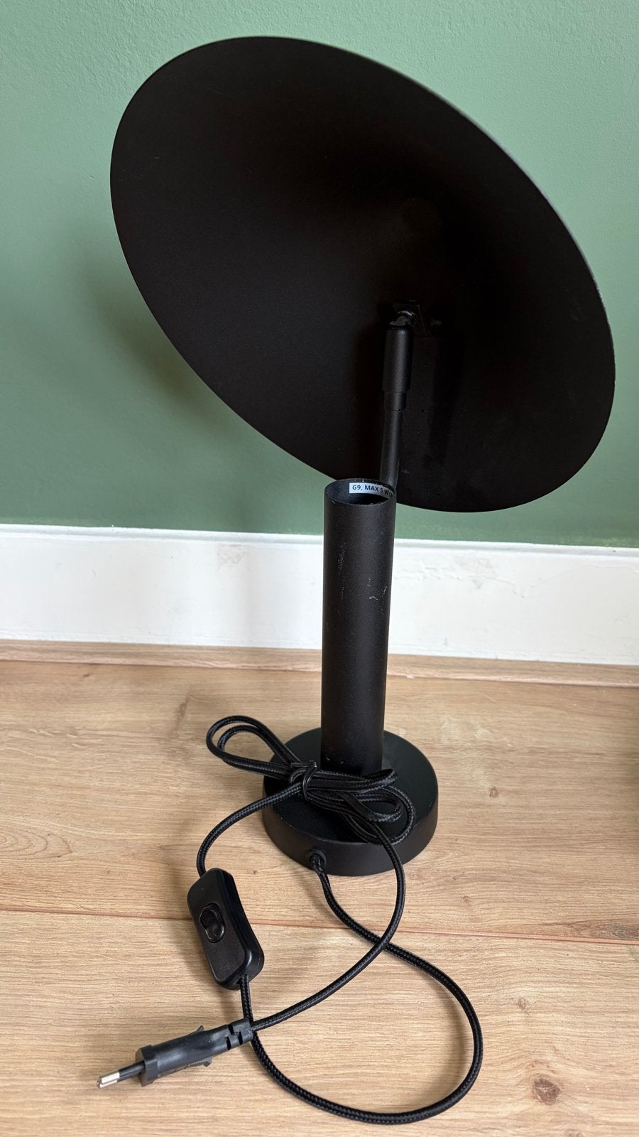 Zwarte tafellamp H&M Home, Met schakelaar, Ophalen of Verzenden, Zwart, Metaal